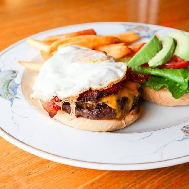 H Burger.